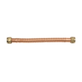 BrassCraft® Copper-Flex™ WB00-12N Water Heater Connector, 3/4 in, FNPT, 12 in L, 125 psi, Corrugated Copper