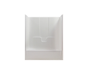 Clarion 60 x 33 One-Piece Alcove Left-Hand Drain Tub Shower in White