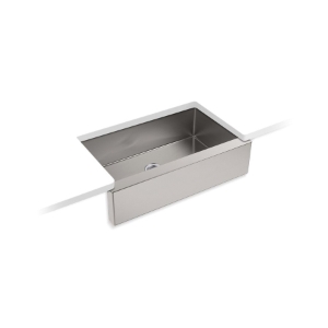 Kohler® 5415-NA Strive® 35-1/2 in Undermount Single-Bowl Farmhouse Kitchen Sink, Stainless Steel