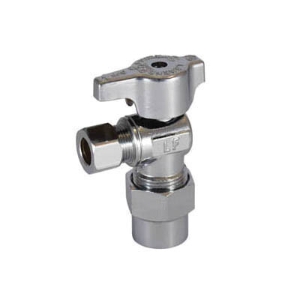 LEGEND 114-607NL T-595NL 1/4 Turn Angle Supply Stop Ball Valve, 1/2 x 3/8 in Nominal, CPVC x Compression End Style, 125 psi Pressure, Brass Body, Polished Chrome