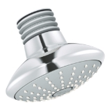 GROHE 2727000E Shower Head, Euphoria® 110, 1.5 gpm Min, 1 Spray, 4-5/16 in Head, StarLight® Polished Chrome