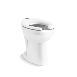 Kohler® 96057-0 Highcliff™ Ultra Floor-Mount Top Spud Flushometer Bowl, White