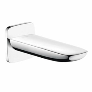 Hansgrohe 15412001 PuraVida Tub Spout, 6-5/8 in L, 3/4 in MNPT x 1/2 in FNPT Connection, Brass, Polished Chrome