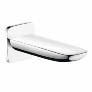 Hansgrohe 15412001 PuraVida® Tub Spout, 6-5/8 in L, 3/4 in MNPT x 1/2 in FNPT Connection, Brass, Polished Chrome