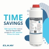 Elkay® 51600C High Capacity Replacement Filter, 3-1/8 in L x 3-1/8 in W x 9-1/2 in H, Plastic