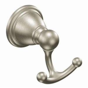 Moen® YB2203BN Double Traditional Robe Hook, Brantford™, 2 Hooks, 2.04 in OAW x 2.44 in OAD x 2.76 in OAH, Brushed Nickel