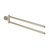 GROHE 40308EN3 40308_3 Atrio® New Double Round Towel Bar, 18-1/2 in L Bar, Metal, Brushed Nickel