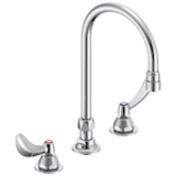 DELTA® 27C2944 TECK® Below Deckmount Sink Faucet, Commercial, 1.5 gpm Flow Rate, 10-13/32 in H Spout, 8 in Center, Chrome, 2 Handles