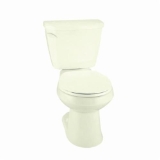 Gerber® GVP2150209 2-Piece Toilet, Viper™, Round Bowl, 15 in H Rim, 12 in Rough-In, 1.6 gpf, Biscuit