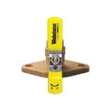 Webstone The Isolator® 40405 4040 Standard Uni-Flange Ball Valve, 1-1/4 in Nominal, FNPT x Flange End Style, Forged Brass Body, Full Port, PTFE Softgoods