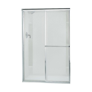 Sterling® 5960-48S 5900 Sliding Shower Door, Deluxe, Framed Frame, Tempered Pebbled Texture Glass, Silver, 1/8 in Thick Glass, 61-15/16 in H Opening, 43 to 48 in W Opening