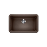 Blanco 401733 IKON™ SILGRANIT® Apron Front Composite Sink, Rectangle Shape, 30 in W x 10 in D x 19 in H, Granite, Cafe Brown