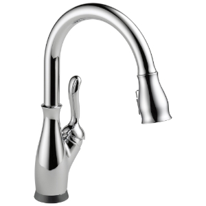 DELTA® 9178T-DST Leland® Kitchen Faucet, 1.8 gpm Flow Rate, Chrome, 1 Handle, 1 Faucet Hole, Traditional, Commercial