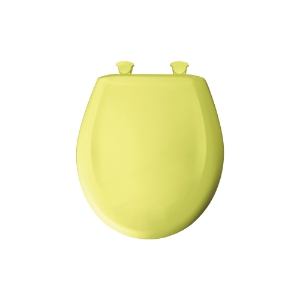 Bemis® 7B200SLOWT 211 Toilet Seat with Cover, Round Bowl, Closed Front, Plastic, Yellow, Quick Release Hinge