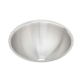 Elkay® ELUH12 Bathroom Sink, Asana™, Circular Shape, 14-3/8 in W x 14-3/8 in D x 6 in H, Under Mount, Stainless Steel, Lustertone