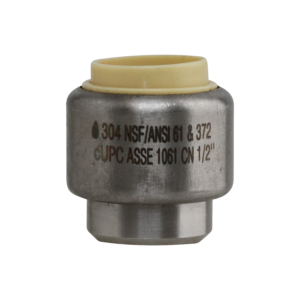 Boshart Industries SSPF-CA05 1/2" 304 Stainless Steel Push-Fit Cap