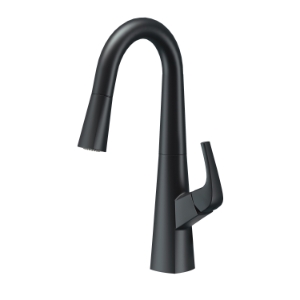Gerber® D150518BS Vaughn™ Pull-Down Prep Faucet, 1.75 gpm Flow Rate, Satin Black, 1 Handle, 1 Faucet Hole