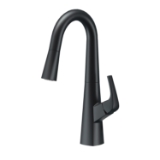 Gerber® D150518BS Vaughn® Pull-Down Prep Faucet, 1.75 gpm Flow Rate, Satin Black, 1 Handle, 1 Faucet Hole