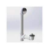 Watco® 600-PP-PVC-CP Solvent-Weld Assembly Bath Waste with Chrome Plated PUSH PULL® Stopper, PVC