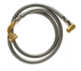 Fluidmaster® 60" Braided Stainless Steel Dishwasher Connector, 3/8” Compression x 3/8” Compression, Includes 3/8” and 3/4” Elbow