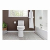 Gerber® G0021221 Toilet, Wicker Park™ ErgoHeight™, Elongated Bowl, 16-1/2 in H Rim, 12 in Rough-In, 1.28 gpf, White