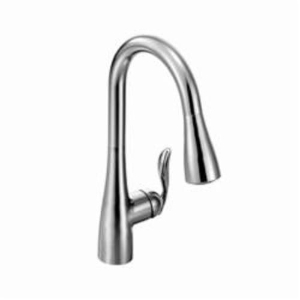 Moen® 7594C Arbor™ Pulldown Kitchen Faucet, 1.5 gpm, Chrome, 1 Handle, 1 or 3 Faucet Holes, Traditional