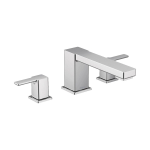 Moen® TS913 Square Roman Tub Faucet Trim, 90 Degree™, 10 in Center, Chrome, 2 Handles