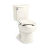 Sterling® 402320-96 2-Piece Standard Height Toilet, Windham™, Round Front Bowl, 15-1/8 in H Rim, 12 in Rough-In, Biscuit