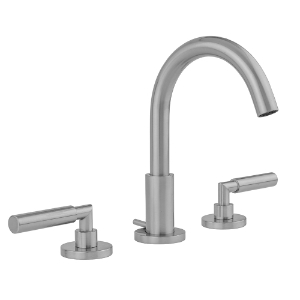 Jaclo® 8880-T459-1.2-SB Contempo Uptown Contemporary Bathroom Faucet, 1.2 gpm Flow Rate, 5-1/8 in H Spout, Satin Brass, 2 Handles, Pop-Up Drain