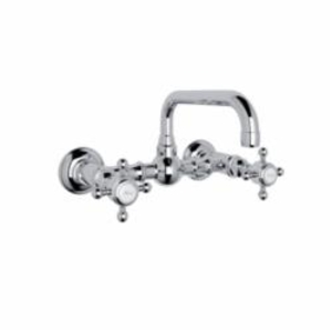 Rohl® A1423XMAPC-2 Bridge Lavatory Faucet, Country Bath Acqui, 1.2 gpm, 1-27/64 in H Spout, 8 in Center, Polished Chrome, 2 Handles