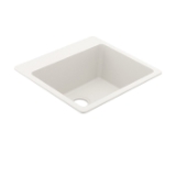 Moen® GGW3019B Sink, 25 in L x 22 in W x 9-1/2 in D, Undermount/Drop-In Mount, Granite, White