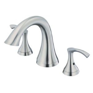 Gerber® D300922BNT Antioch® 3-Piece Roman Tub Faucet Trim Kit, 8 to 12 in Center, Brushed Nickel, 2 Handles