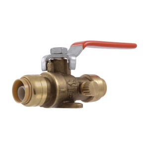 Sharkbite® 24615-0000LF 1/2" x 1/2" Quarter-Turn Ball Valve with Drain and Mounting Bracket