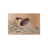 Moen® 6345 Rainshower Shower Head with Brass Swivel Ball Assembly, 2 gpm Flow Rate, 1 Spray, Wall Mount, 8 in Head, Chrome