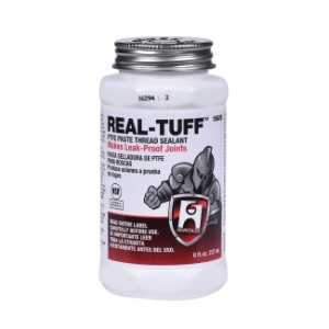 Hercules® Real Tuff™ 15620 Heavy Duty Multi-Purpose Thread Sealant, 0.5 pt Screw Cap Can with Brush, White