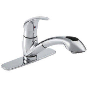 Gerber® G0040266 Viper™ Pull-Out Kitchen Faucet, 1.75 gpm Flow Rate, 360 deg Swivel Spout, Polished Chrome, 1 Handle, 1 Faucet Hole