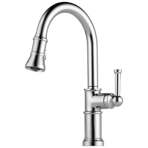 Brizo® 63025LF-PC Artesso® Kitchen Faucet, 1.8 gpm Flow Rate, Polished Chrome, 1 Handle, 1 Faucet Hole, Function: Traditional, Commercial