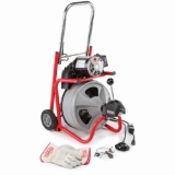 RIDGID® 26993 K-400 Drum Drain Cleaning Machine Kit, 1-1/2 to 3 in Drain Line, 1/3 hp, 115 VAC