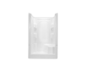 Clarion 4S30L/S-BC Residential 4-Piece Shower Stall, 48 in L x 36 in W x 77 in H, AcrylX, Biscuit
