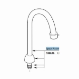 Moen® 100626 Bar Spout and Spout Nut, Chrome