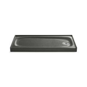 Kohler® 9054-58 Salient® Single Threshold Shower Receptor, Thunder Grey, Right Drain, 60 in L x 30 in W x 3-3/4 in D