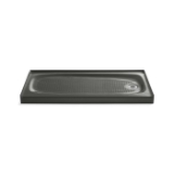 Kohler® 9054-58 Salient® Single Threshold Shower Receptor, Thunder Grey, Right Drain, 60 in L x 30 in W x 3-3/4 in D