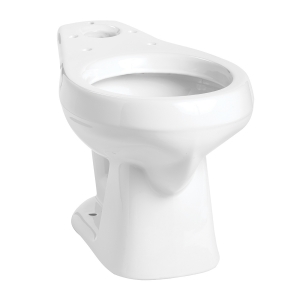 Mansfield® 131 WH Alto™ Toilet Bowl Only, White, Round Shape, 10 in Rough-In, 15-1/8 in H Rim, 2 in Trapway