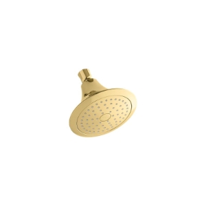 Kohler® 10282-AK-PB Single Function Showerhead with Katalyst® Air-Induction Spray, Forte®, 2.5 gpm Minimum, 1 Spray, Wall Mount, 5-1/2 in Dia x 4-5/8 in H Head, Vibrant® Polished Brass