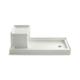 Kohler® 1976-NY Tresham® Single Threshold Shower Receptor, Dune, Right Drain, 60 in L x 32 in W x 21-1/8 in D