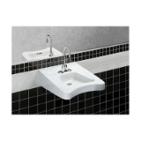 Kohler® 12636-0 Morningside™ Wheelchair Users Bathroom Sink with Overflow, Rectangle Shape, 4 in Faucet Hole Spacing, 20 in W x 21-1/2 in D x 8-1/8 in H, Wall Mount, Vitreous China, White