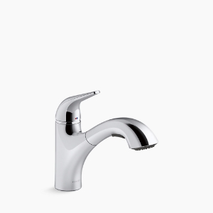 Kohler® 30612-CP 30612 Jolt Traditional Kitchen Sink Faucet, 1.5 gpm Flow Rate, Rotating Spout, Polished Chrome, 1 Handle