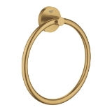 GROHE 40365GN1 Essentials Open Round Towel Ring, 8 in Dia Ring, Metal, Brushed Cool Sunrise
