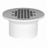Sioux Chief 840-27P General Purpose Snap-In Floor Drain With Strainer, 2 x 3 in Outlet, Solvent Weld Connection, PVC Drain