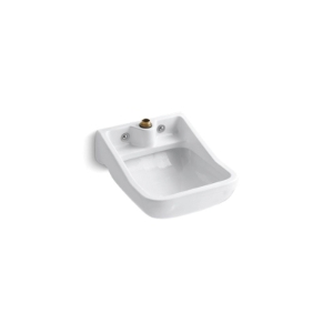 Kohler® 12867-0 Camerton™ Service Sink, Rectangle Shape, 21-1/2 in W x 25 in H, Wall Mount, Vitreous China, White